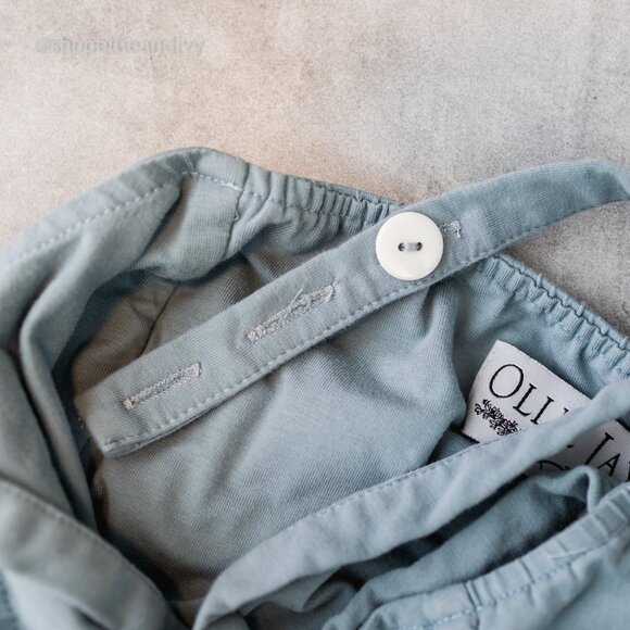 Ollie Jay Cross Straps Ruffle Summer Romper Dusty Blue 12-18M Girls - Picture 5 of 5